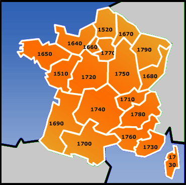 Carte des districts rotariens regroups dans le Centre Rotarien pour la Jeunesse